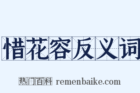 惜花容反义词是什么意思的图片